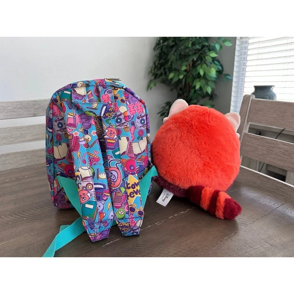 Disney Parks Loungefly Town Forever Mini Backpack & Red Panda Squishmallow Lot